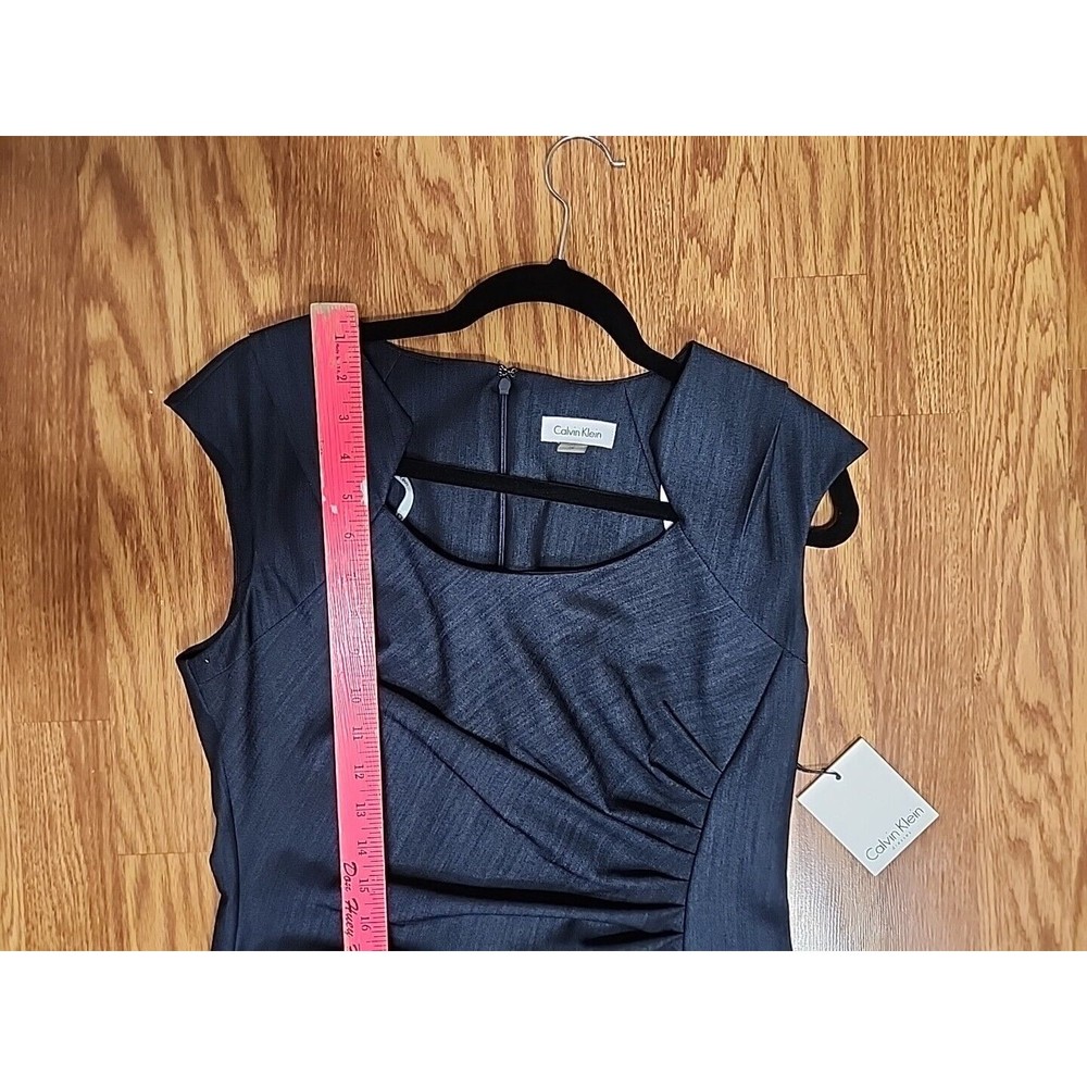 NEW Calvin Klein Sideburst Sheath Dress Blue Womens 10 "Free Shipping" - Picture 11 of 13